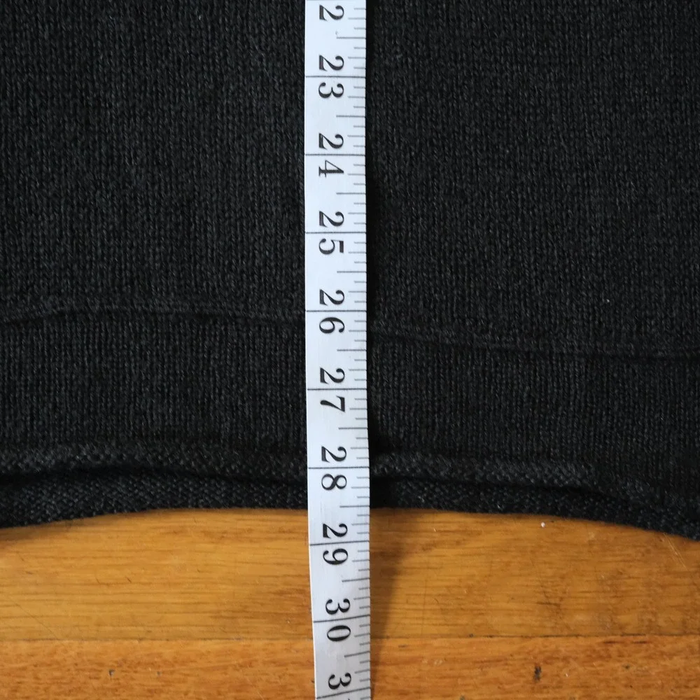 Ralph Lauren Polo Jeans Co Sweater Black V-Neck Wool Minimalist XL Pullover Knit